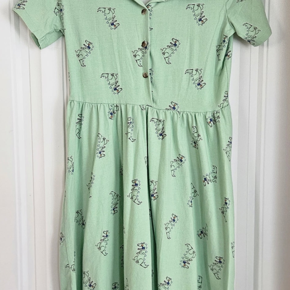 Mint Green Women's Dress with Fun Print
